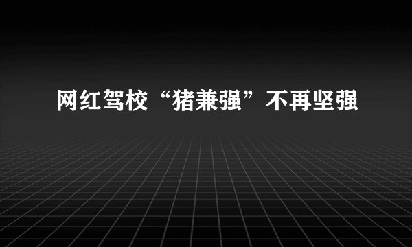 网红驾校“猪兼强”不再坚强