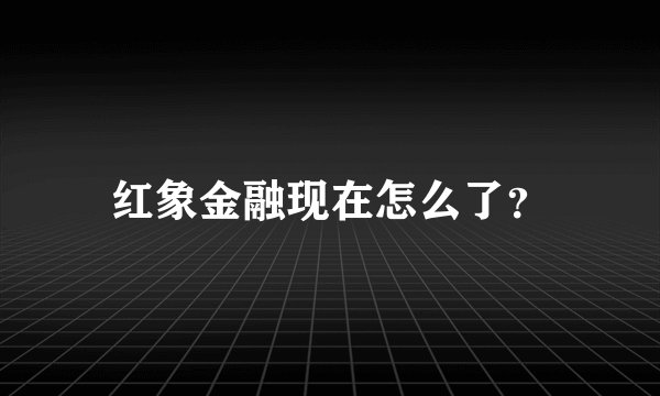 红象金融现在怎么了？
