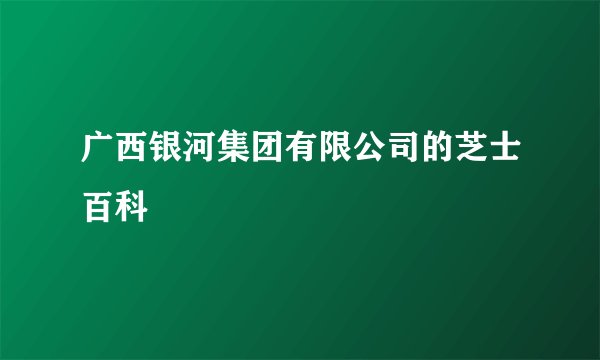 广西银河集团有限公司的芝士百科