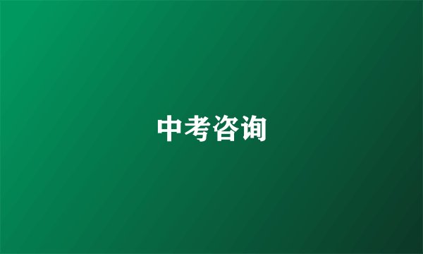 中考咨询