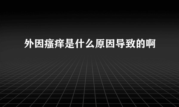外因瘙痒是什么原因导致的啊