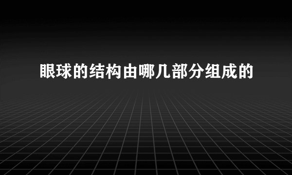 眼球的结构由哪几部分组成的