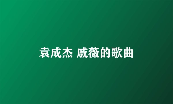 袁成杰 戚薇的歌曲