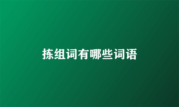 拣组词有哪些词语