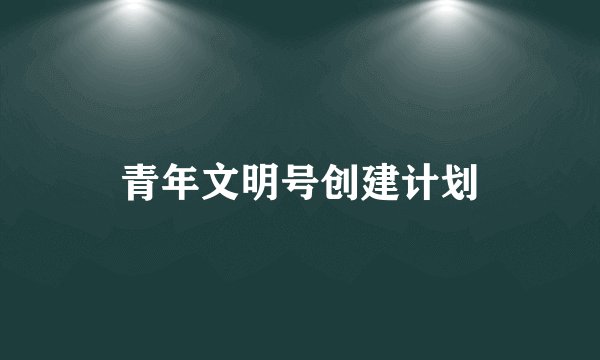 青年文明号创建计划