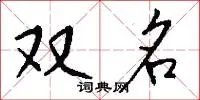 双名