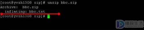 linux解压zip